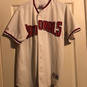 Washington Nationals blank Baseball jersey. Color white and size XL